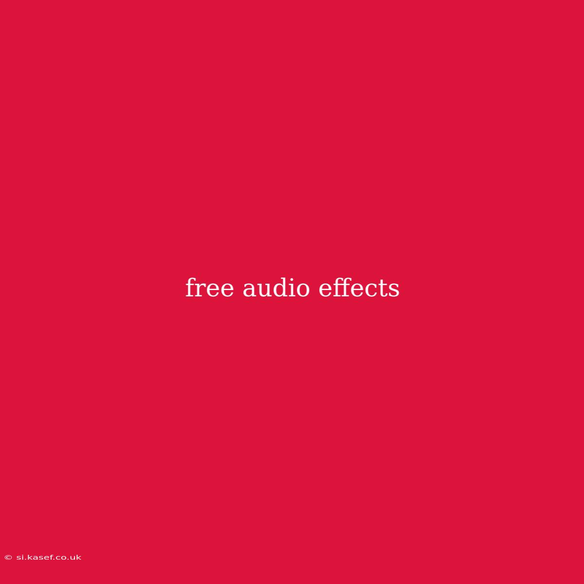 Free Audio Effects